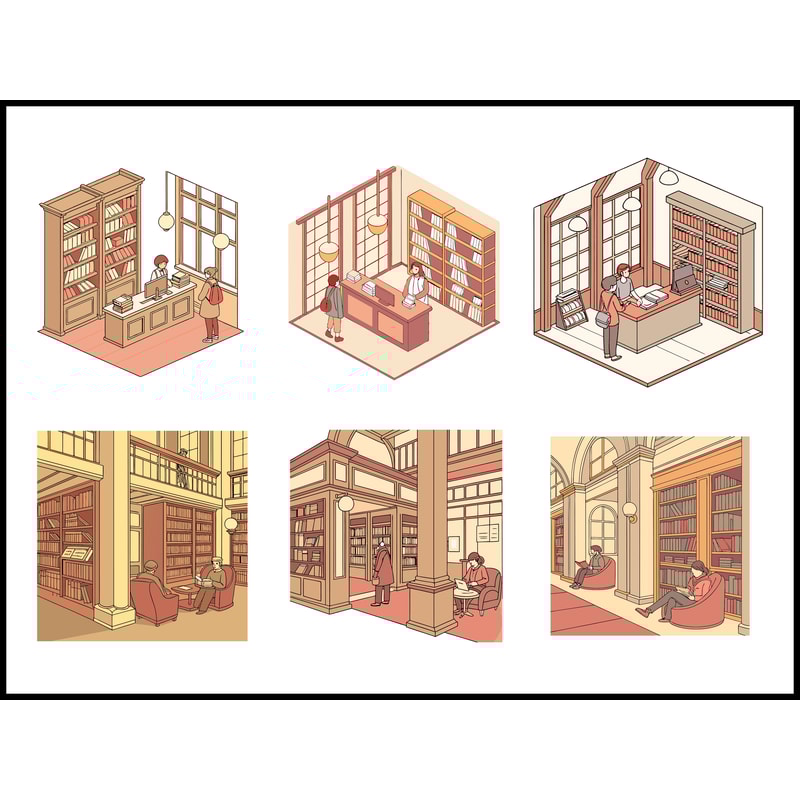 Books On Shelf Library Home Svg Bundle 1