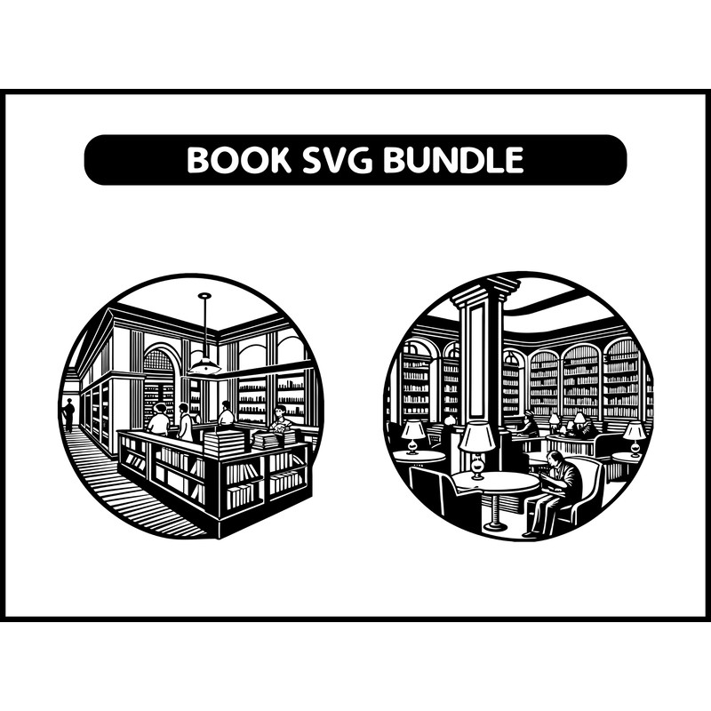 Books On Shelf Library Home Svg 2