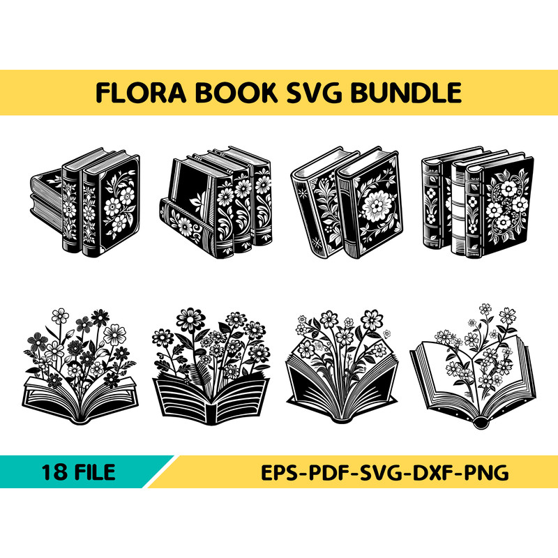 Flora Book Svg Bundle 0