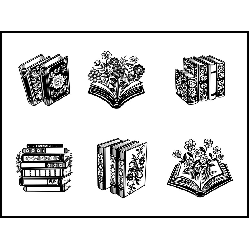 Flora Book Svg Bundle 1