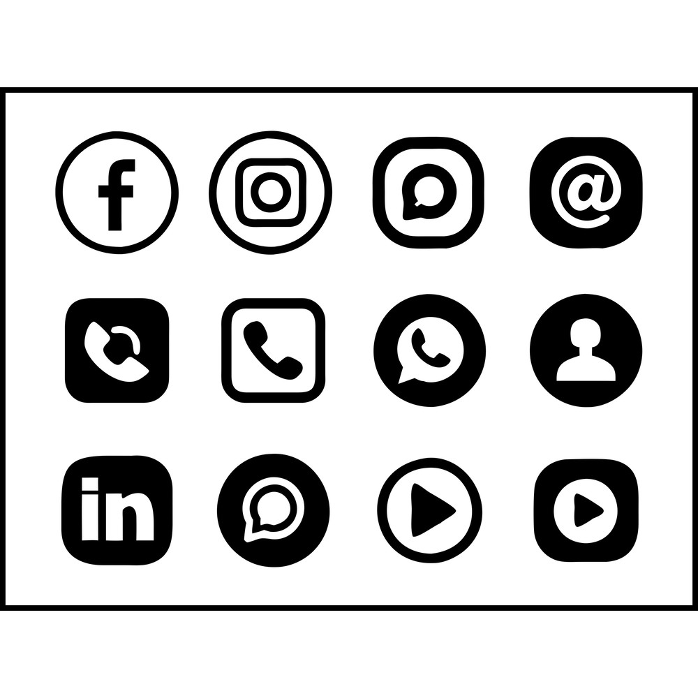 Social Media Icon Svg Bundle 1