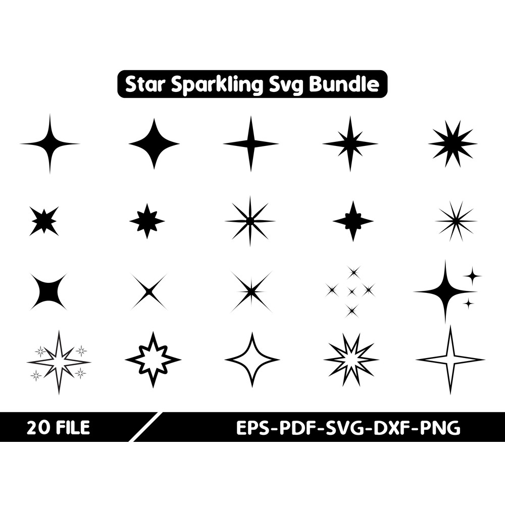 Star Sparkling Svg Bundle 0