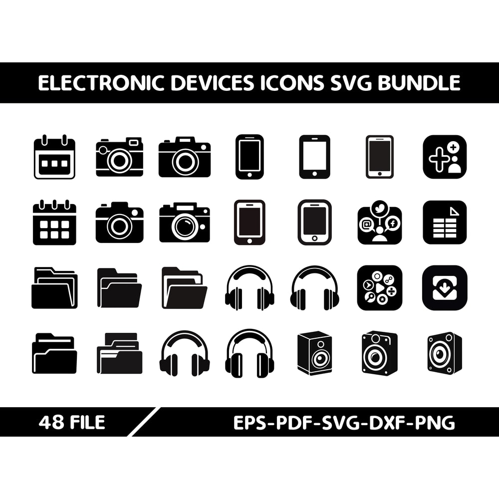 Electronic Devices Icons Svg Bundle 0