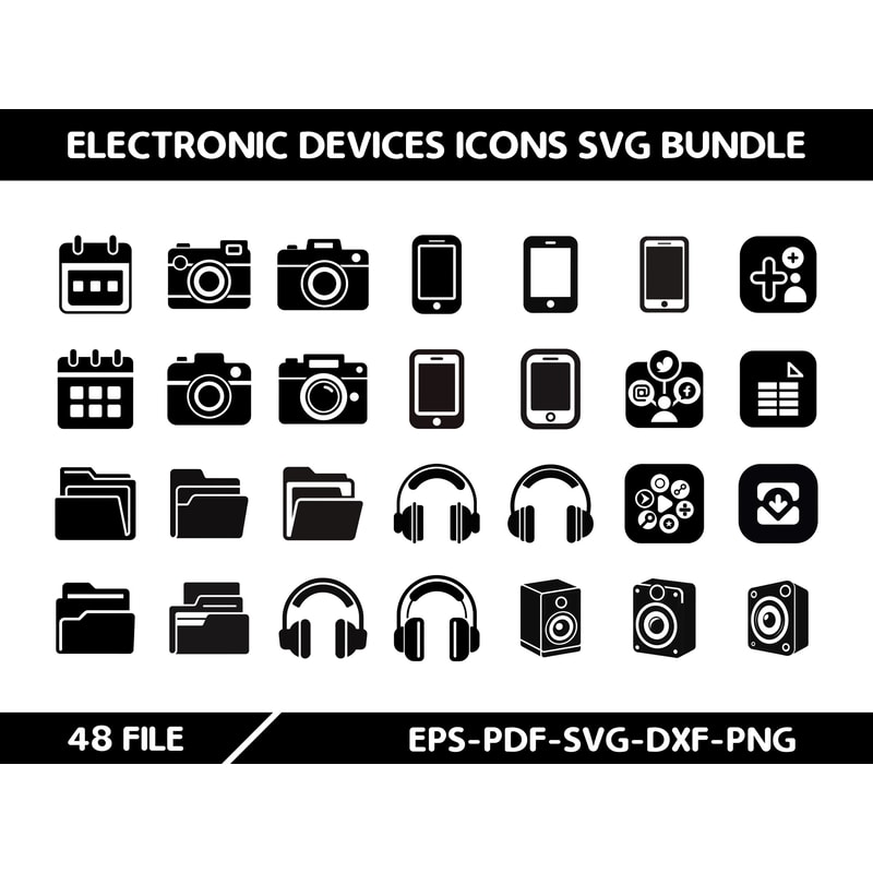 Electronic Devices Icons Svg Bundle 0