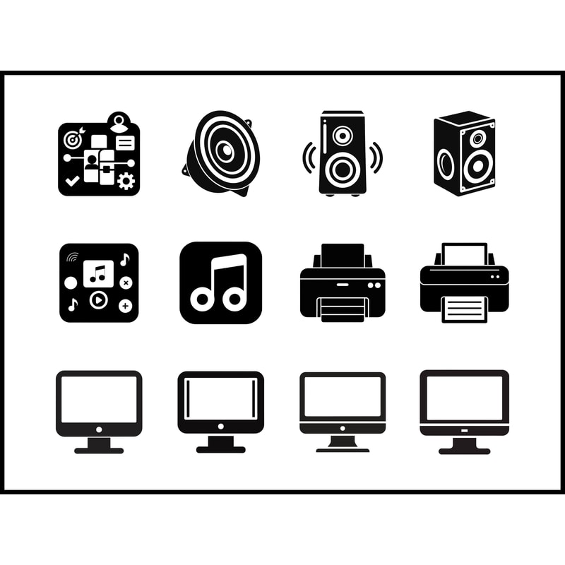 Electronic Devices Icons Svg Bundle 1