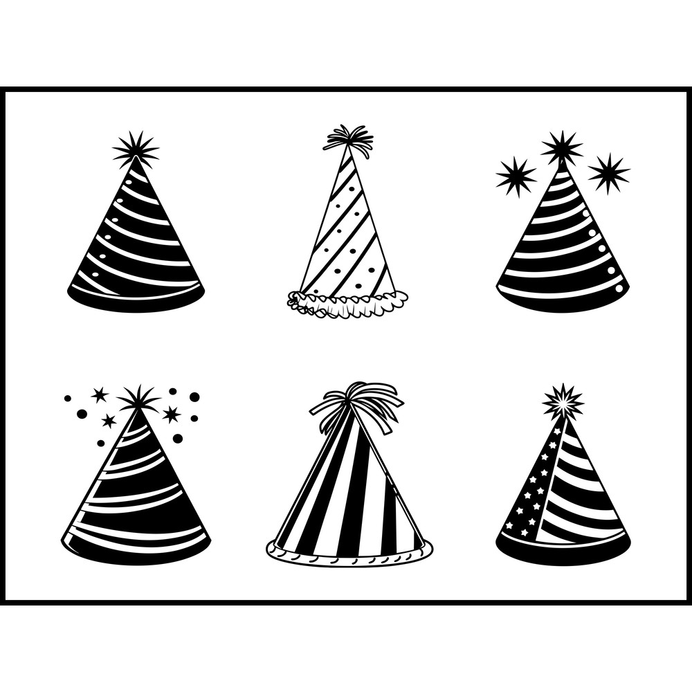 Party Hat Svg Simple SVG Bundle 1