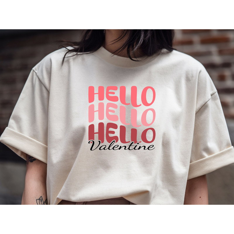 Hello Valentine T Shirt Design 0