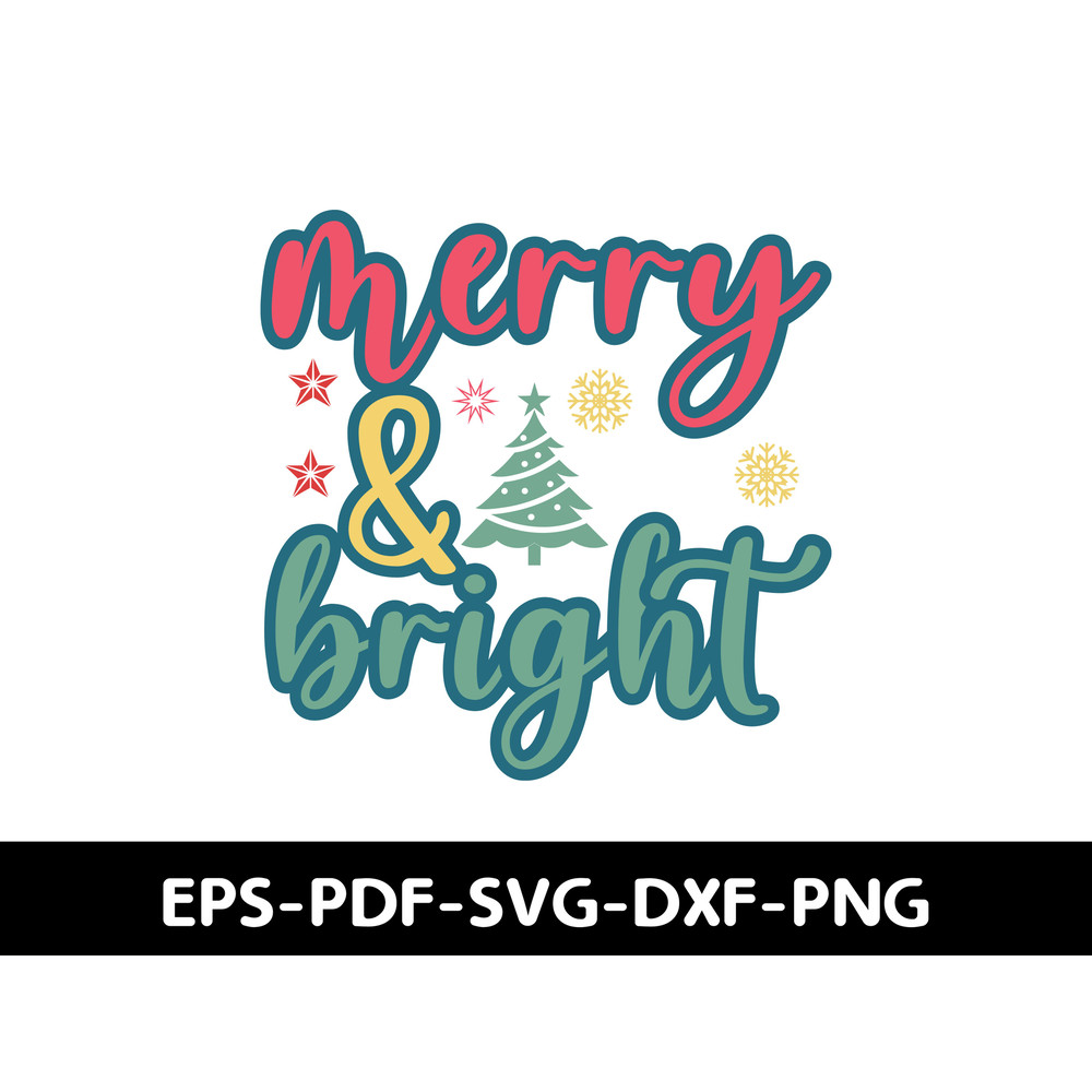 Merry And Bright T Shirt Design 0