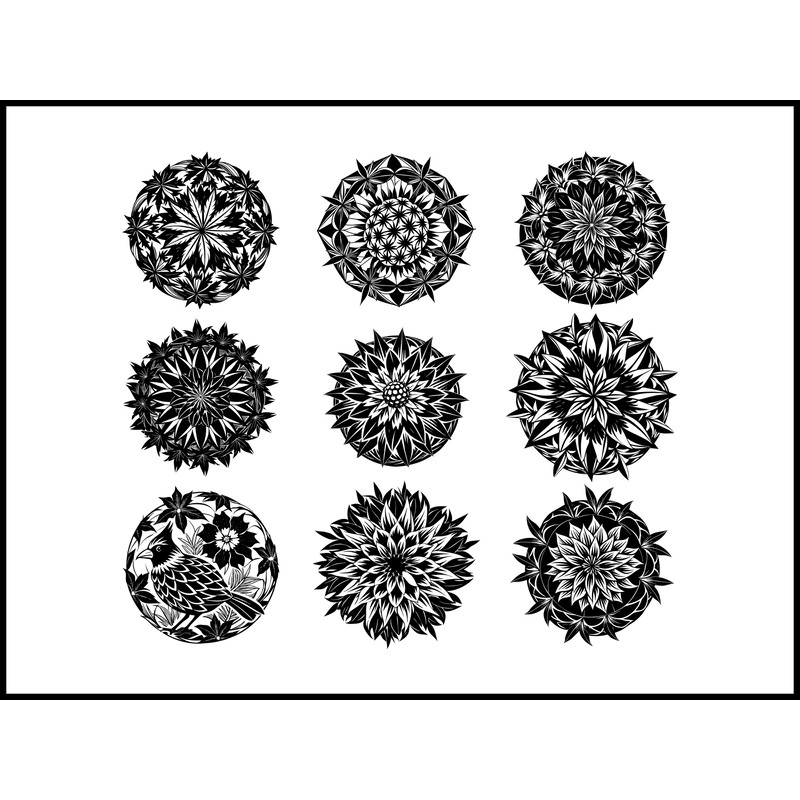 Cardinal Flower Ball Clipart Bundle 1