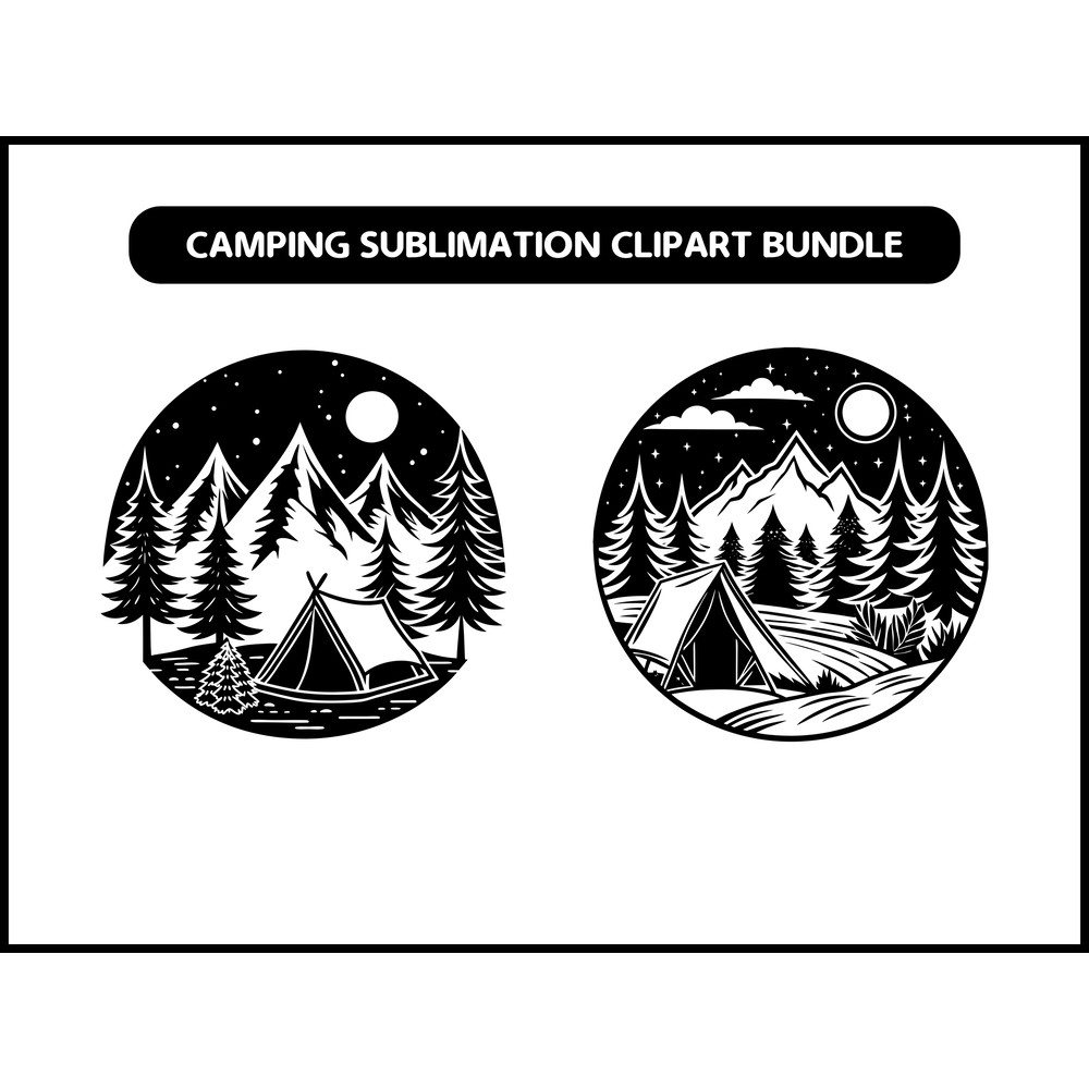 Camping Sublimation Clipart Bundle 2