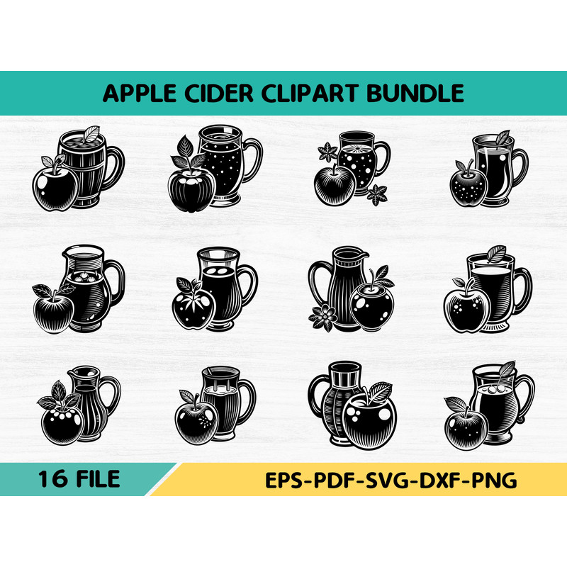Apple Cider Clipart Bundle 0