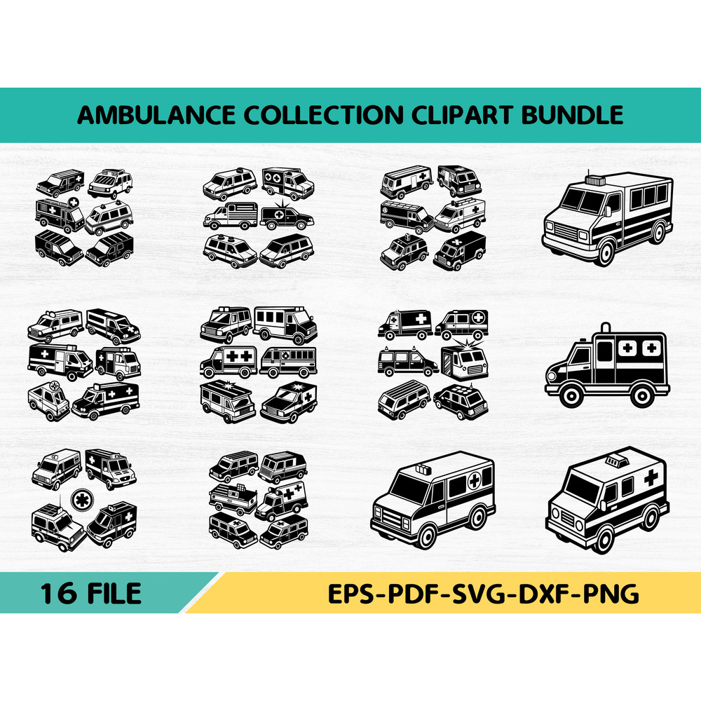 Ambulance Collection Clipart 0