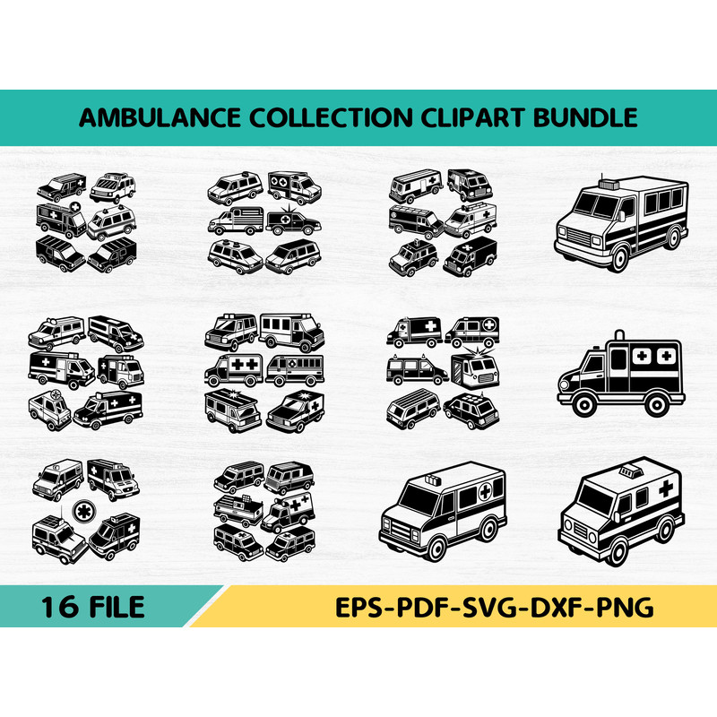 Ambulance Collection Clipart 0
