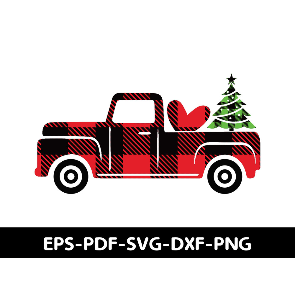 Truck With Christmas Tree 0