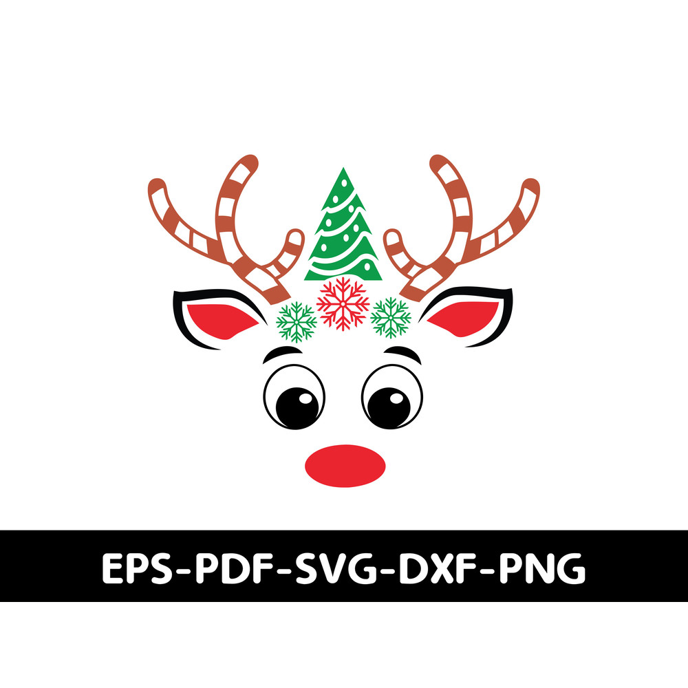 Merry Christmas Face T Shirt Design 0