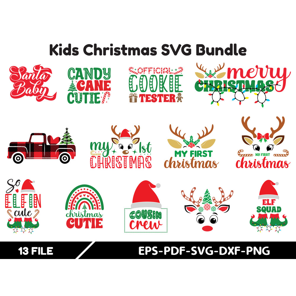 Kids Christmas SVG Bundle 0