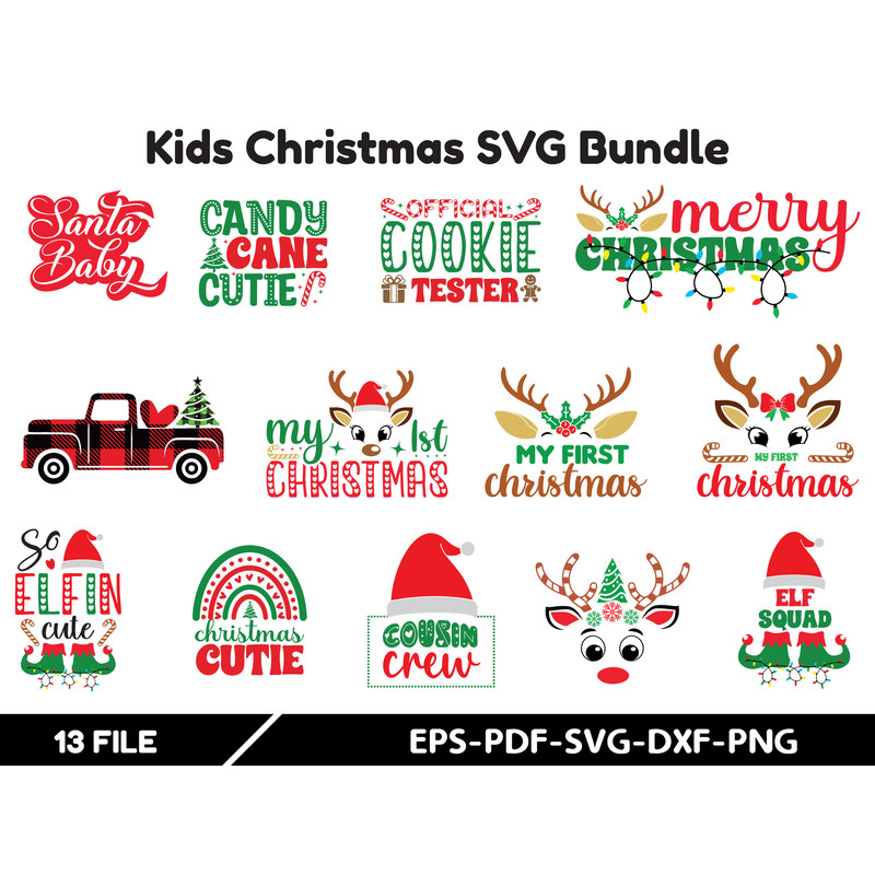 Kids Christmas SVG Bundle 0