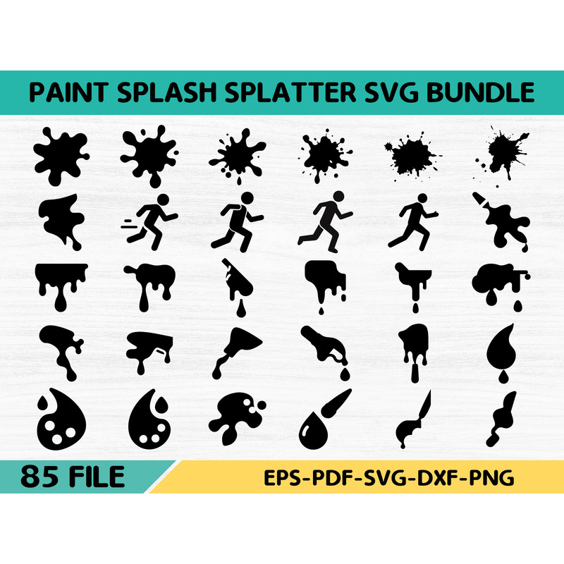 Paint Splash Splatter Svg Bundle 0