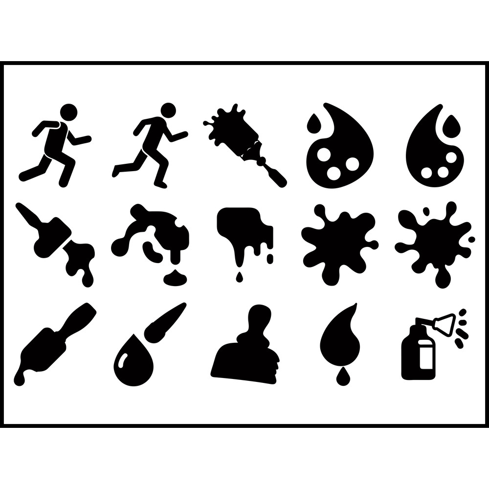 Paint Splash Splatter Svg Bundle 1