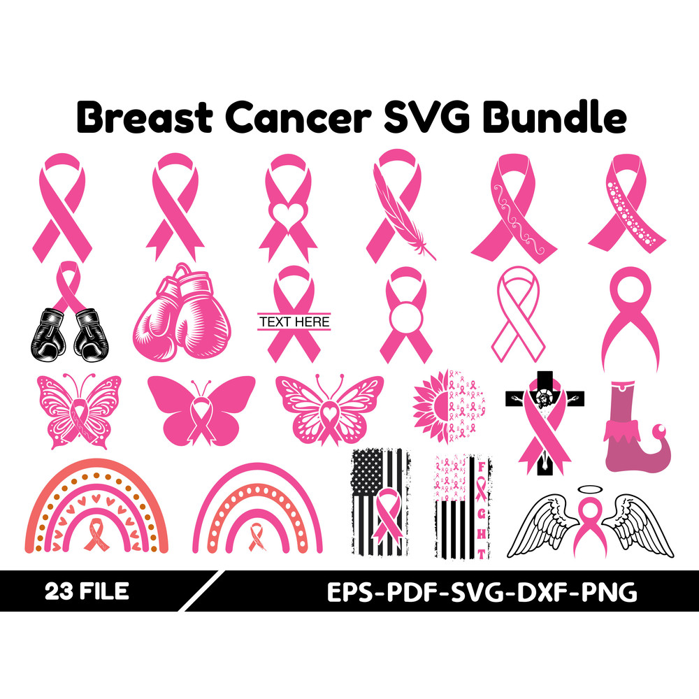 Breast Cancer SVG Bundle 0