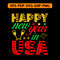 Happy New Year In Usa T Shirt Design 1
