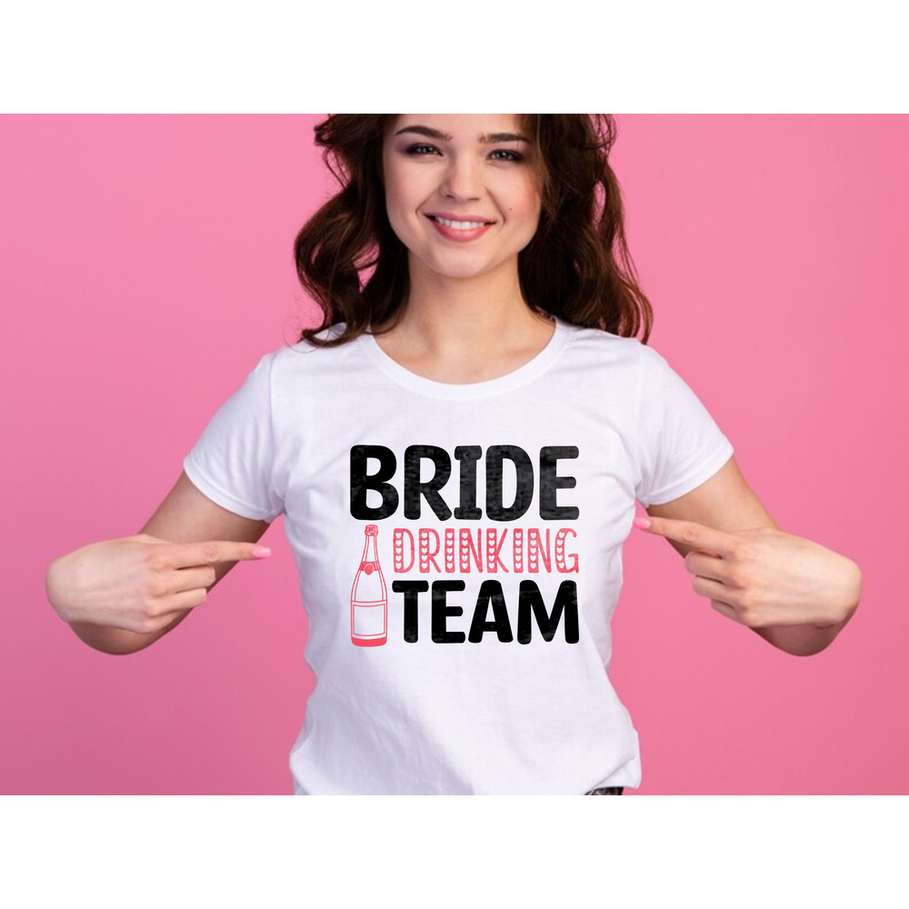 Bride Drinking Team T Shirt Design 0