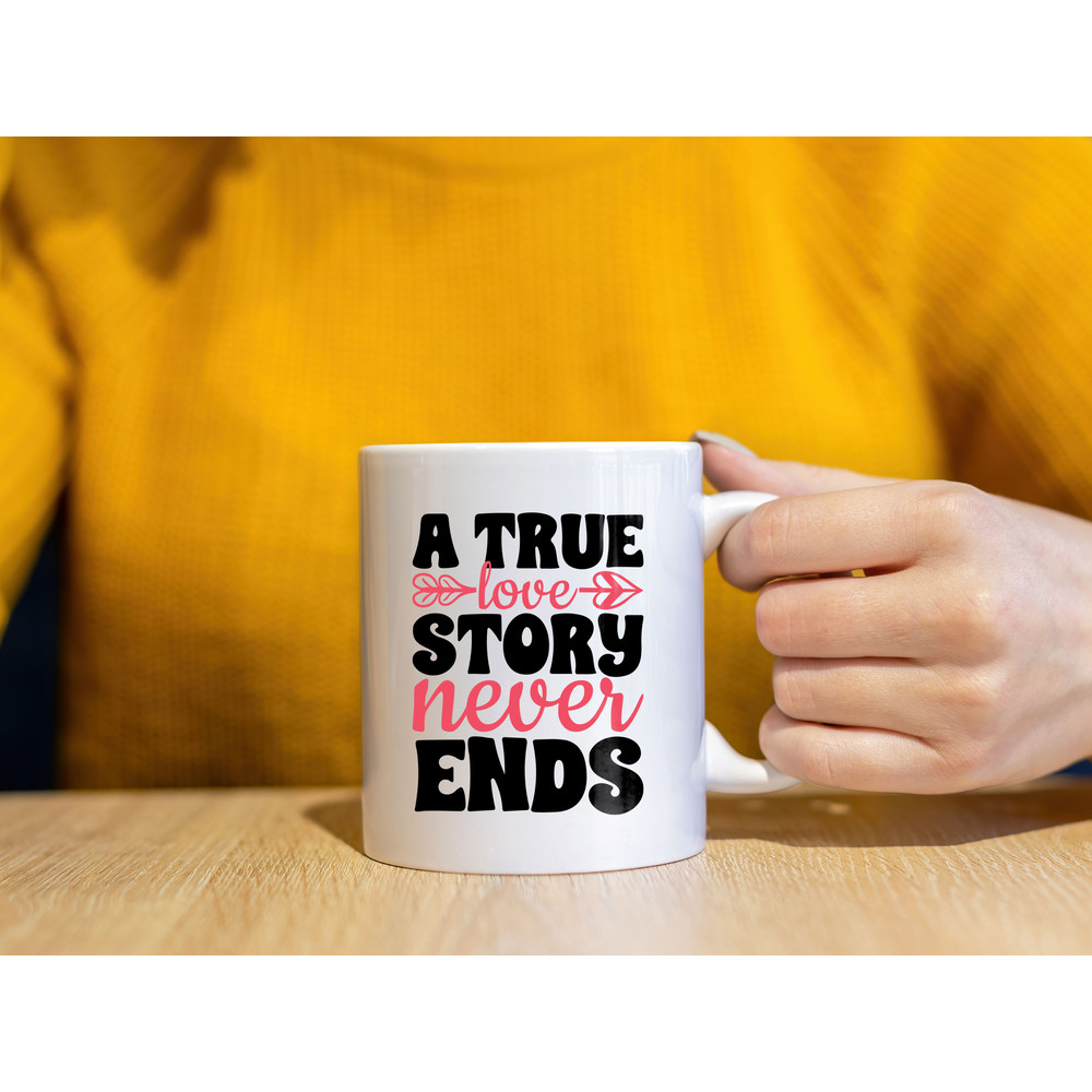 A True Love Story Never Ends T Shirt Design 3