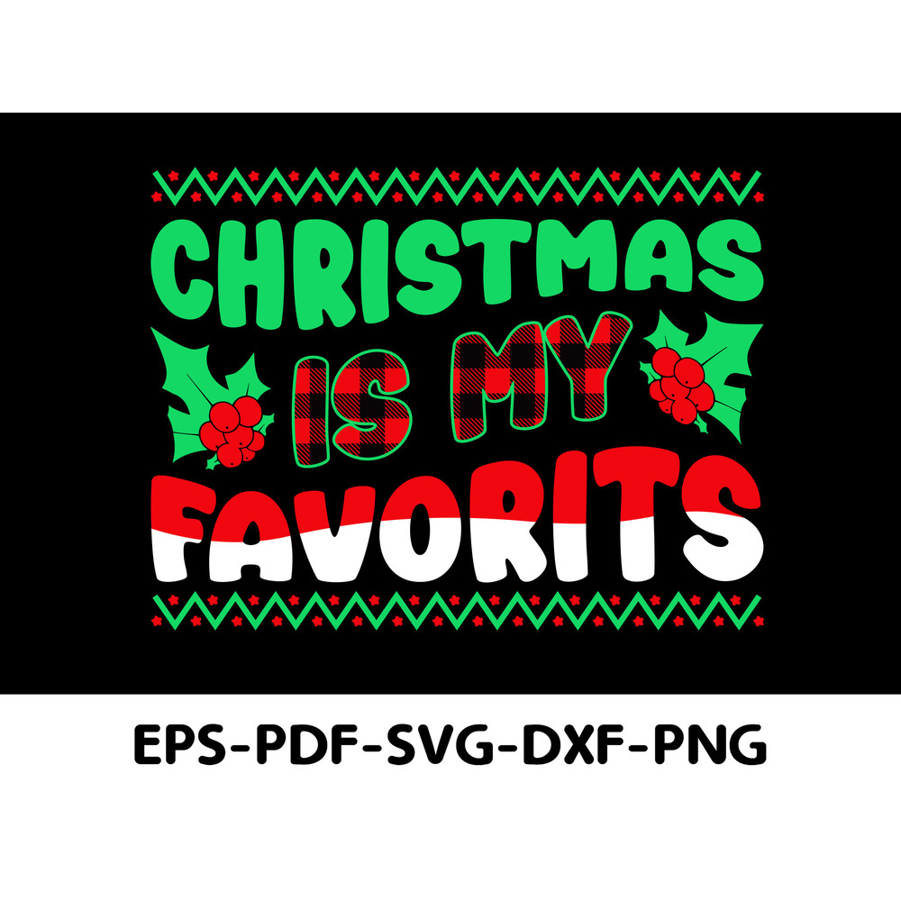 Christmas Is My Favorits T Shirt Design 0