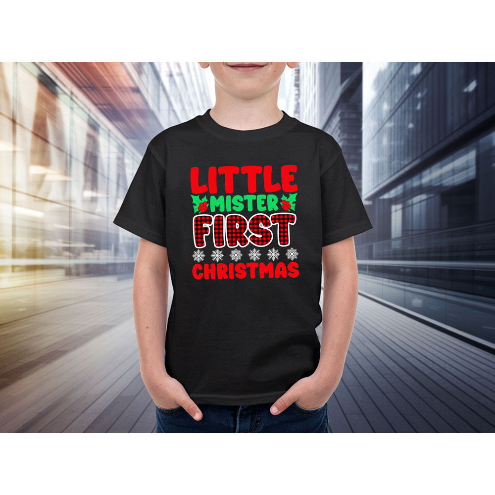 Little Mister First Christmas T Shirt Design 2