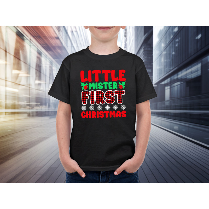 Little Mister First Christmas T Shirt Design 2