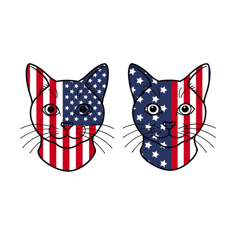 4th July Cat Svg 1