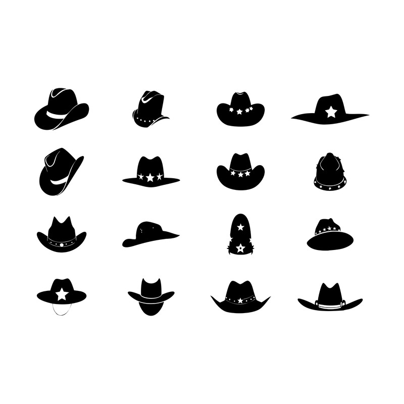 Cowboy Hat Clipart Bundle 1