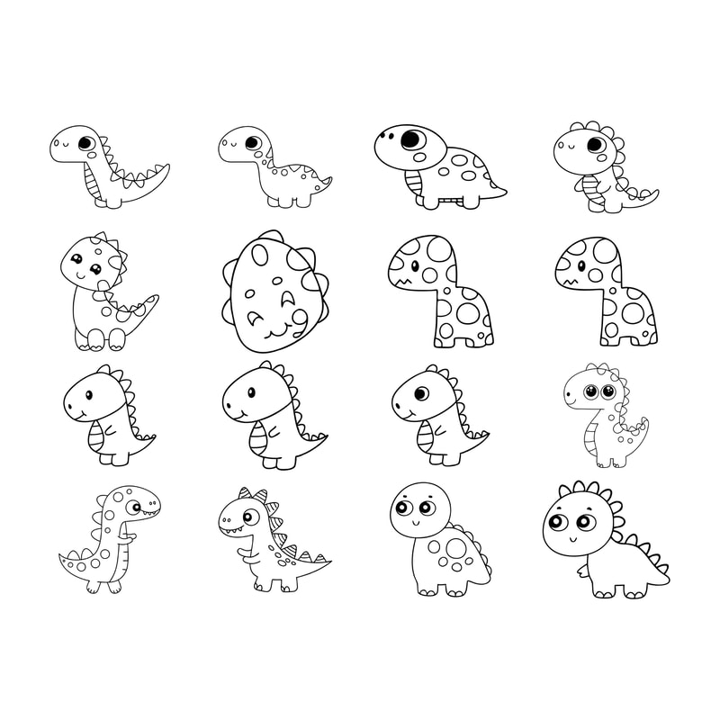 Doodle Dinosaur Svg Bundle 0