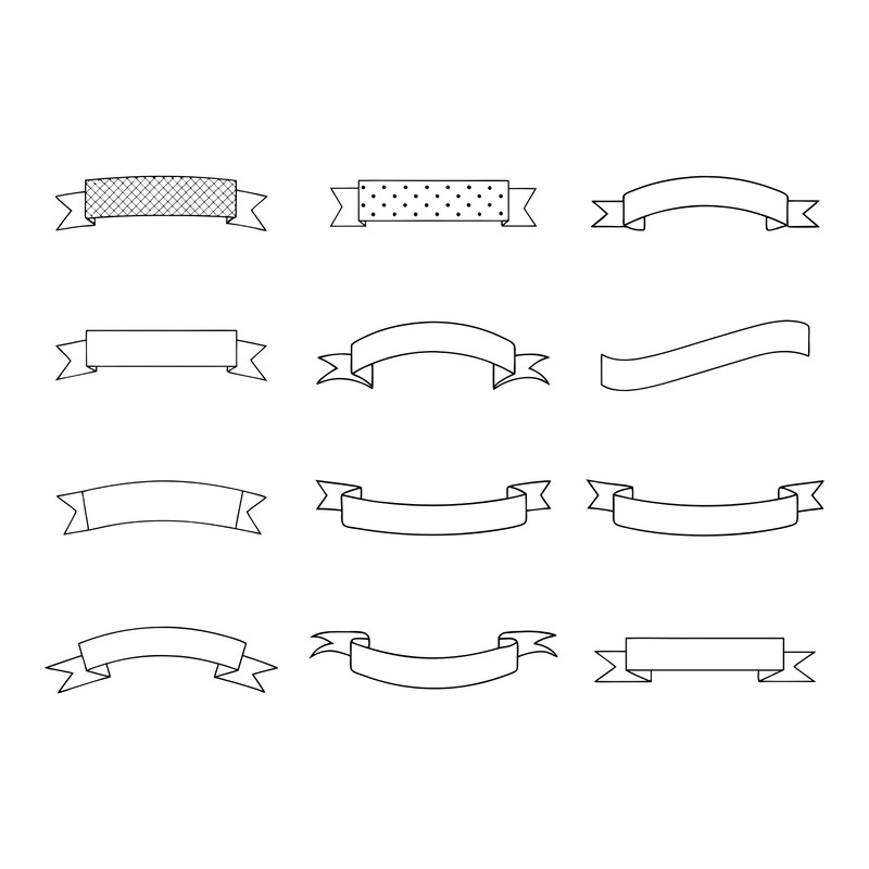 Banner Ribbon Set Bundle 0