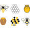 Honey Bee Svg Honeycomb Svg Honey Pot Bundle 1