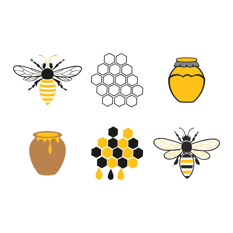 Honey Bee Svg Honeycomb Svg Honey Pot Bundle 1