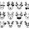 Reindeer Face Cute And Smiley Bundle 1