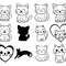 Cat Svg Heart Hand Svg Bundle 0