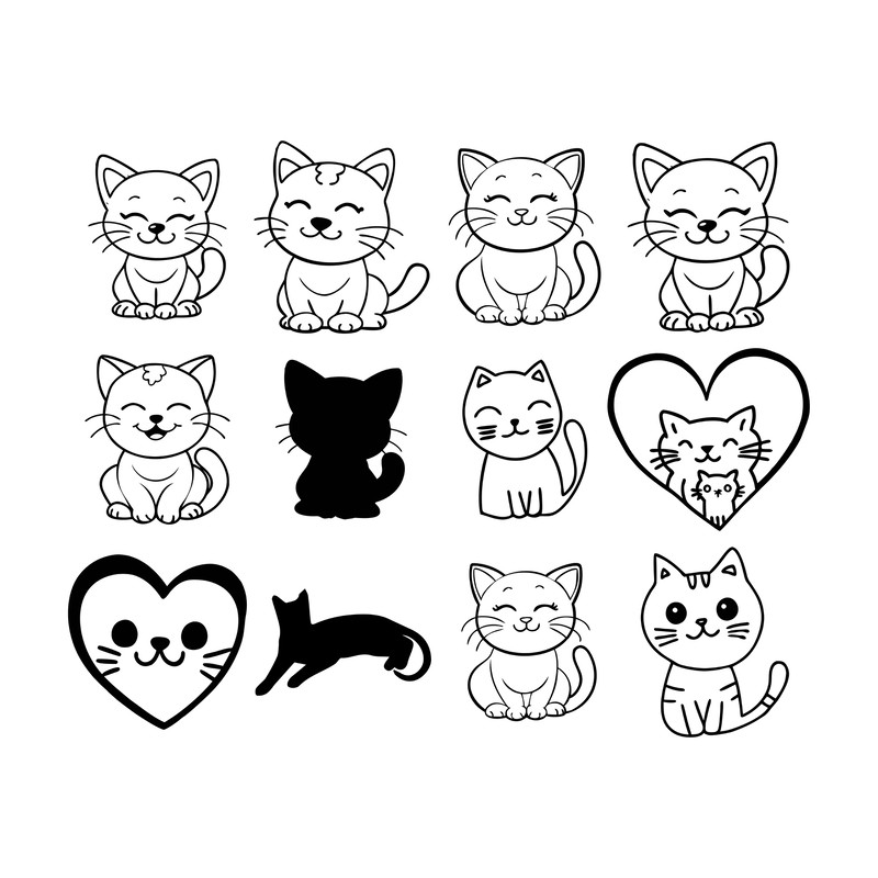 Cat Svg Heart Hand Svg Bundle 0