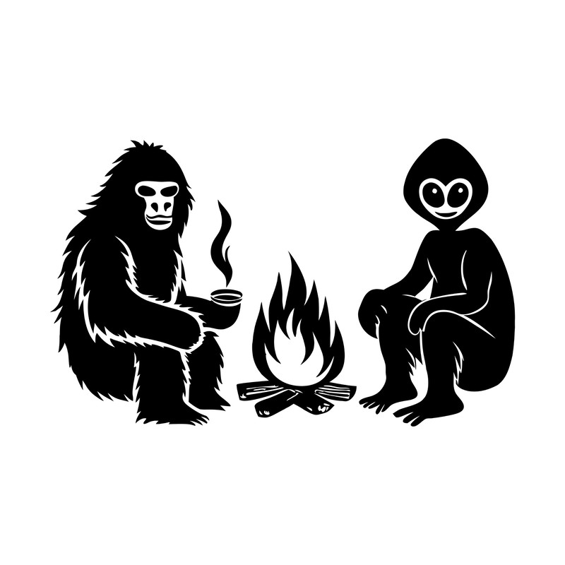 Bigfoot Alien Campfire Svg Bundle 1
