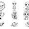Cute Alien Svg Bundle 0