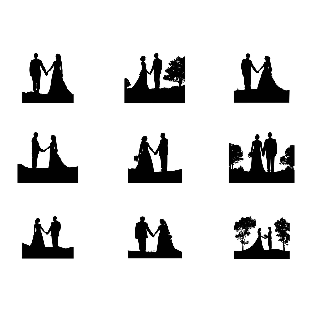 Wedding Silhouette Svg Bundle 0
