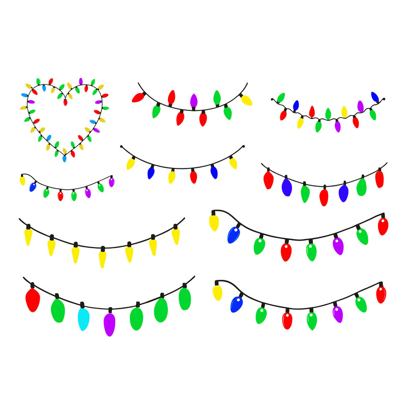 Christmas Light SVG Bundle 1