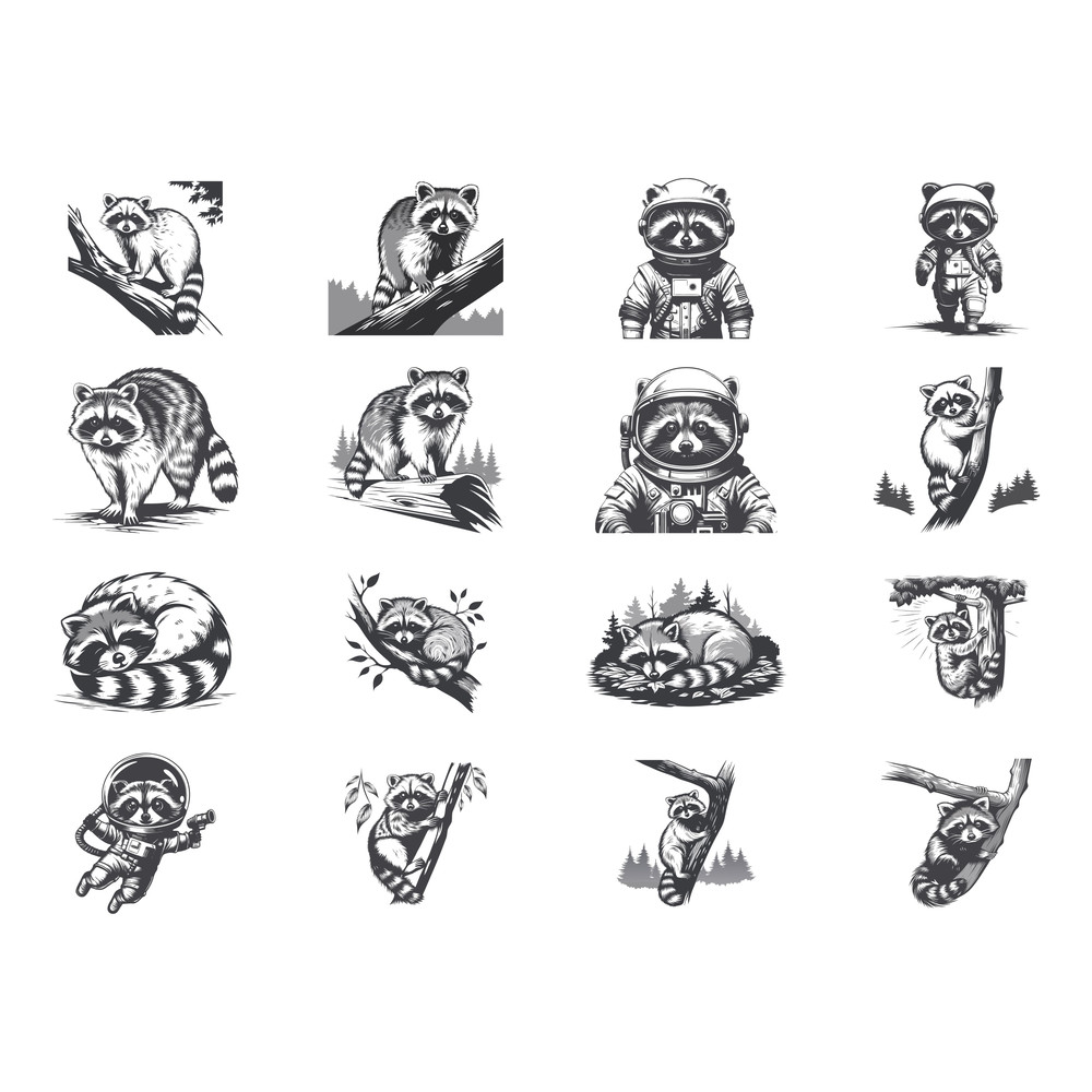 Racoon Svg Bundle 0