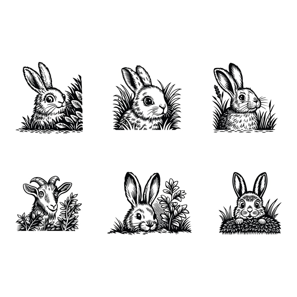 Farm Animals Peeking Svg Bundle 1