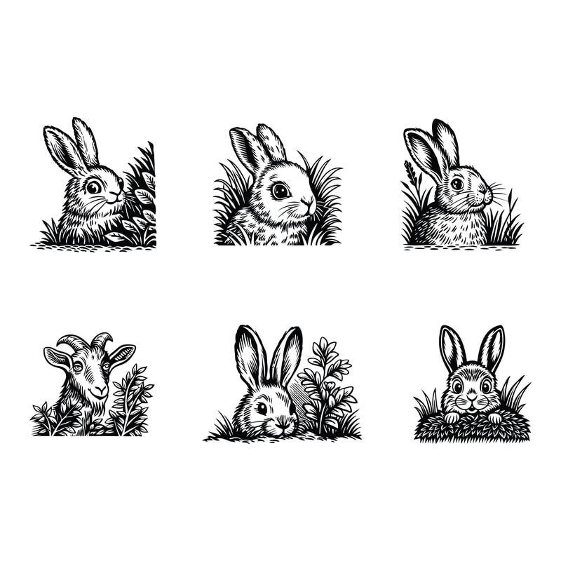 Farm Animals Peeking Svg Bundle 1