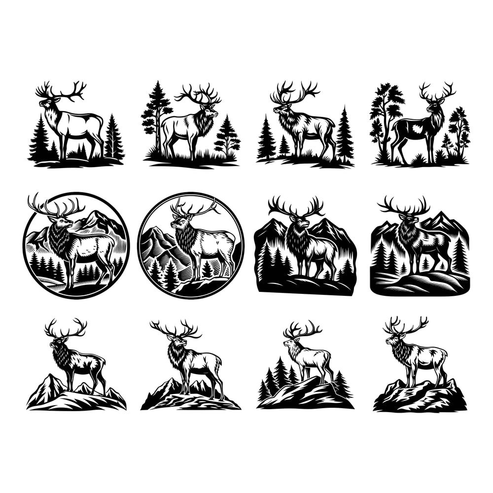 Elk Mountain Svg Bundle 0