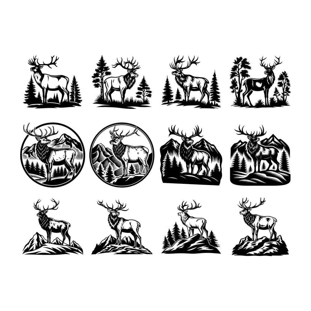 Elk Mountain Svg Bundle 1