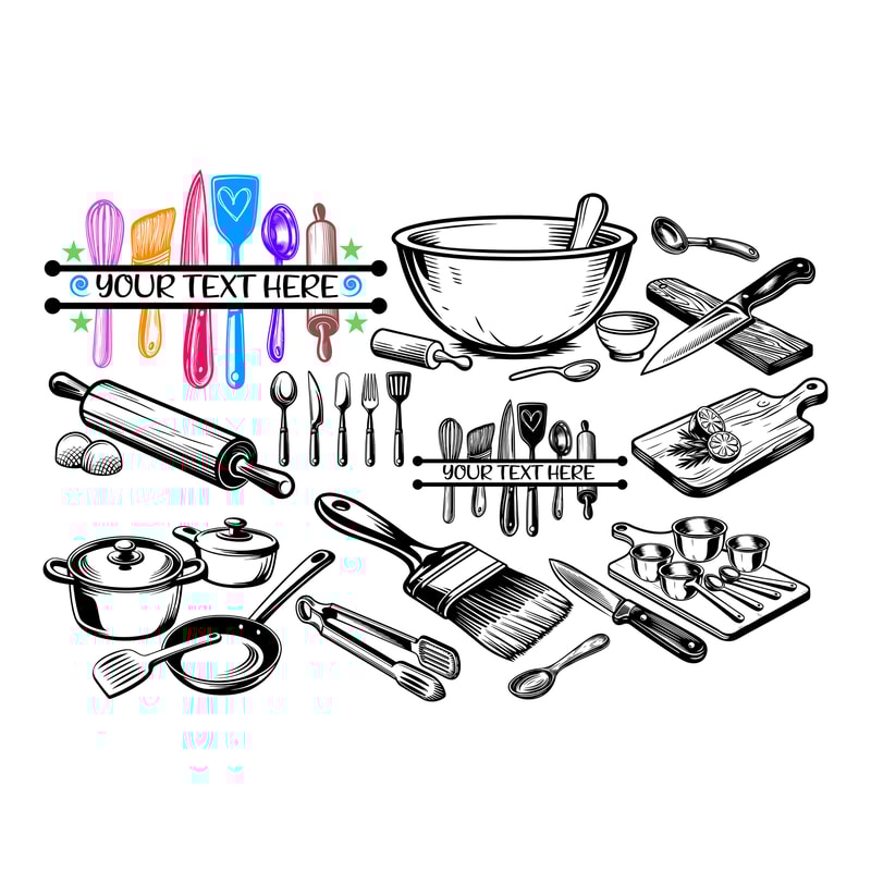 Kitchen Split Frame Svg Bundle 0