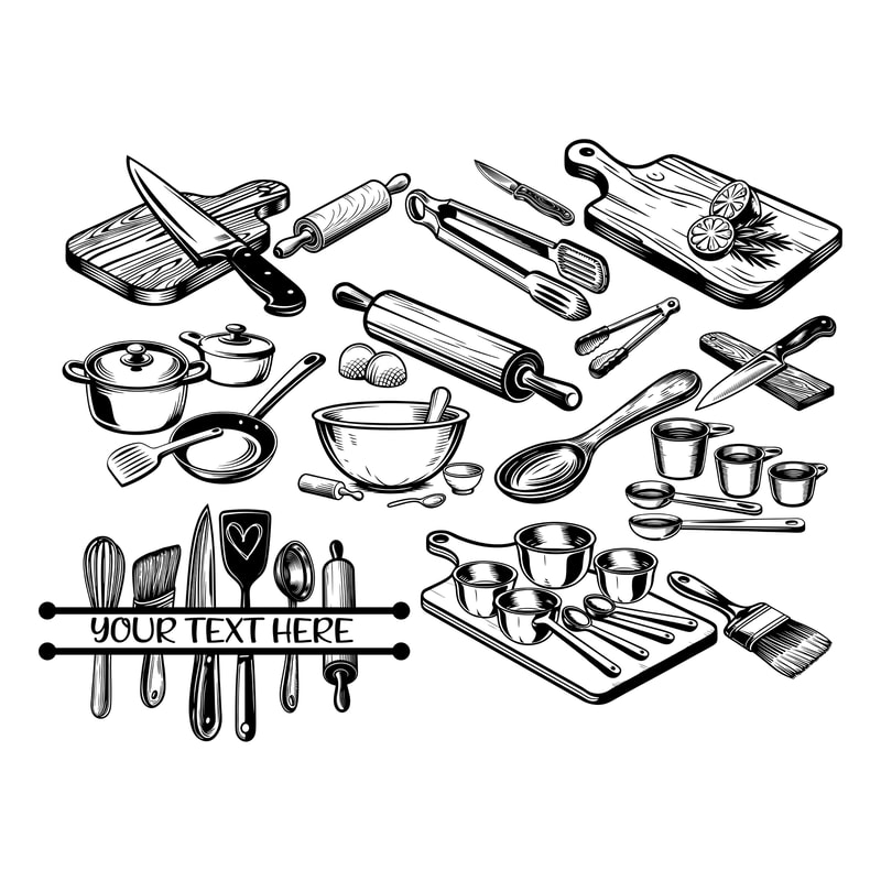 Kitchen Split Frame Svg Bundle 1